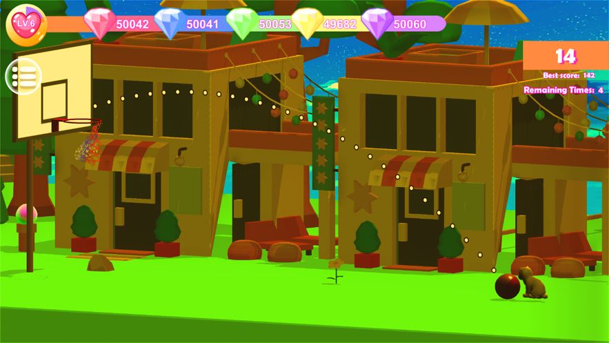 和猫咪一起玩球