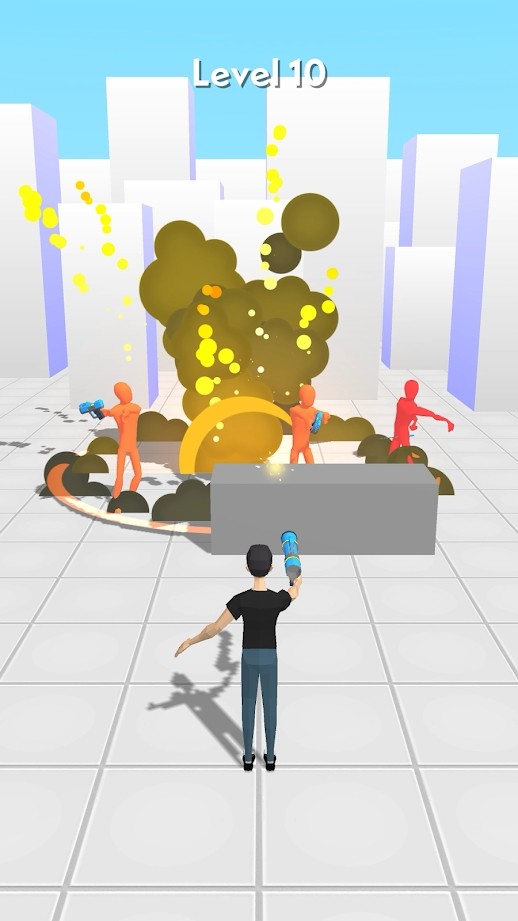 子弹躲避大师游戏是一款充满了趣味性的娱乐休闲闯关类型的手机小游戏，游戏的画面是采用卡通动画风格设计打造的，这款游戏的玩法特别丰富，玩家在游戏里面可以尽情的射击对手，灵活的走位躲避敌人的子弹，游戏的玩法操作特别的简单，多种多样的关卡供玩家选择，特别有意思，感兴趣的小伙伴快来下载体验吧~